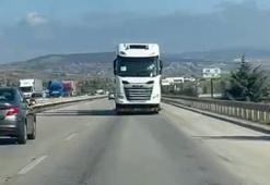 Amasya'da yolda geri geri giden tır şoke etti! Gerçeği görenler gülme krizine girdi
