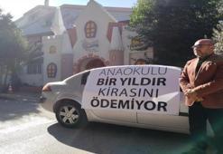 Kiracı anaokulu olunca ev sahibi protestoyu böyle yaptı!