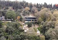 Boğaz manzaralı kaçak villanın son hali havadan görüntülendi