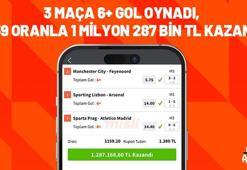3 maça 6+ Gol oynadı, 1.159 oranla 1 milyon 287 bin kazandı!