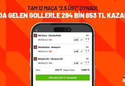 Tam 12 maça kupon yaptı, 90’da gelen gollerle 294 bin 853 TL kazandı!