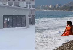 Doğanın iki yüzü! Yüksek kesimlerde kar yağışı, sahillerde deniz keyfi