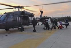 Askeri helikopter 2, 5 aylık Kenan bebek için kalktı