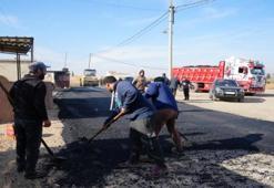 Münbiç'e giden yollar asfaltlanıyor! Eve dönüş için hazırlıklar devam ediyor