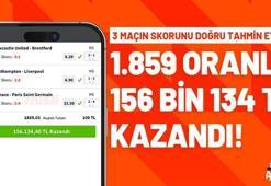 “Yok artık!” dedirten kupon… 3 maçın skorunu doğru tahmin etti, 1.859 oranla 156 bin 134 TL kazandı!
