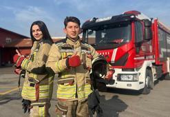 Ankaralı itfaiyeci çift omuz omuza çalışıyor
