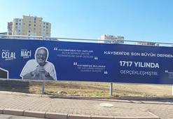 Kayseri'de asılan afiş Naci Görür'ü çileden çıkardı! 'Bu sözler benim değil'
