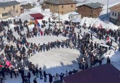 Artvin'de 200 yıllık tahta kızak festivali nefes kesti