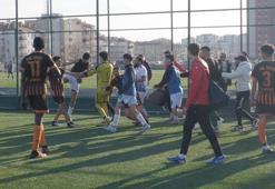 Kayseri'de maç bitti kavga başladı
