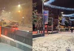 İstanbul’da kar yağışı etkili oldu, araçlar yolda kaldı