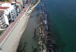 Tekirdağ'da deniz çekildi 'Kral Yolu' ortaya çıktı