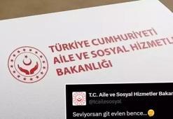 Aile ve Sosyal Hizmetler Bakanlığı'ndan '14 Şubat' paylaşımı: 'Seviyorsan git evlen bence'