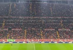 Galatasaraylılardan Filistin’e destekleri için Celticlilere teşekkür pankartı