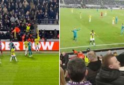 Anderlecht maçında olay çıktı! Fenerbahçeli taraftara saldırdılar