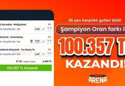 İlk yarı karşılıklı golleri bildi! Şampiyon Oran farkı ile 100.357 TL kazandı…