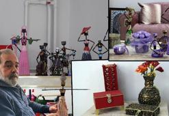 Edirne'de çöpler sanat eserine dönüşüyor! Pandemide başladığı hobisi vazgeçemediği tutkusu oldu