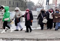 Erzurum'un 2 ilçesi eksi 32,6 dereceyi gördü; Aras Nehri buzla kaplandı