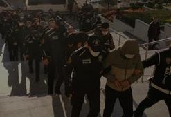 İstanbul'daki suç örgütü soruşturmasında yakalanan 15 şüpheli tutuklandı