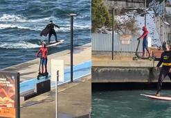 Spiderman ve Batman açıklama yaptı! Bebek sahilinde Örümcek Adam ve Batman kıyafetiyle video çeken arkadaşlar konuştu