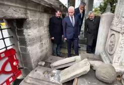 İstanbul Valisi Gül, gösterilerde zarar gören Şehzadebaşı Camisi'nde inlemede bulundu