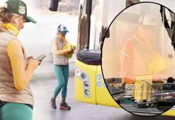 Bade İşçil, ucuzluk marketinden alışveriş yaptı, halk otobüsüne bindi!