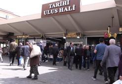 Bayram alışverişine çıkanlar Tarihi Ulus Hali'nde yoğunluk oluşturdu