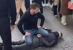 Hollanda'da faciaya ramak kala! Bıçaklı saldırganı turist böyle yakaladı