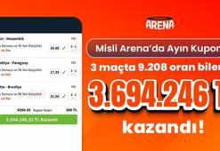 Misli Arena’da Ayın Kuponu! 3 maçta 9.208 oran bildi, 3.694.246 TL kazandı!