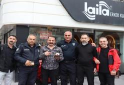 İhbara geldiler, pasta yediler! Esnaftan ekiplere Polis Haftası sürprizi