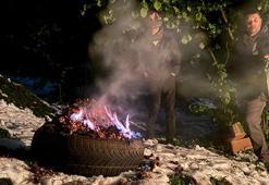 Ordu'da nisan ayında etkili olan kar yağışı fındık üreticilerini tedirgin etti! Gece boyunca nöbet tuttular