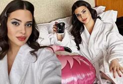 Sevgili kriterlerini açıklamıştı! Yatakta bornozlu pozları sosyal medyayı salladı