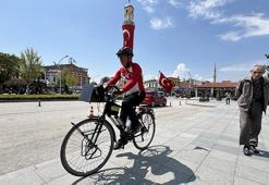 Şehit öğretmen için, Batman'dan Çorum'a pedal çevirdi