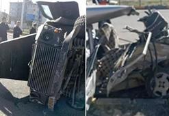 Kars'ta zırhlı araç ile otomobil çarpıştı: 6 yaralı