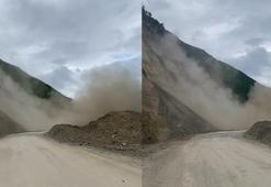 Artvin'de meydana gelen heyelanda kara yolu kapandı