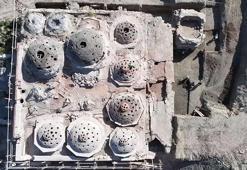 Edirne'de müzeye dönüştürülecek olan Gazi Mihal Hamamı'nda restorasyon çalışmaları sürüyor