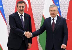 Cumhurbaşkanı Yardımcısı Cevdet Yılmaz, Özbekistan Cumhurbaşkanı Şevket Mirziyoyev ile görüştü