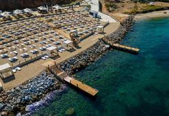 Bodrum Yalıkavak’ta lüksün ortasında halk plajı