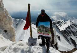 Elazığlı sporcu zoru başardı! Erciyes Dağı'na tırmandı