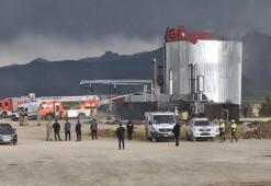 Erzurum Pasinler ilçesinde asfalt tesislerinde patlama meydana geldi