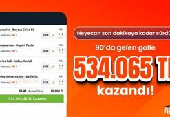Heyecan son dakikaya kadar sürdü… 90’da gelen golle 534.065 TL kazandı!