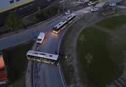 Avcılar’da freni patlayan İETT otobüsü başka bir otobüse çarptı