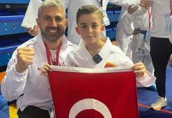 Minik karateci Deniz başardı! Balkanlar'dan altın madalya ile döndü