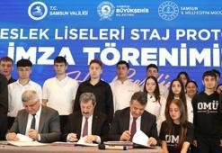 Samsun'da dev proje! İmzalar atıldı, meslek liselerine staj imkanı sağlanacak