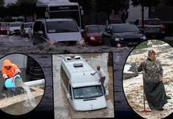 Trabzon'u sağanak yağmur vurdu! Yollar göle döndü, araçlar mahsur kaldı