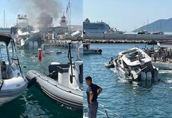 Muğla'da marinaya yanaşan tekne patladı!