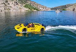 Dicle Baraj Gölü'nde alışılmadık görüntü! Sürat motorları ziyaretçilerden büyük ilgi görüyor
