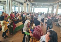 Madleen Gemisi'nde alıkonulan Şuayb Ordu ve Yasemin Acar Berlin'e geldi