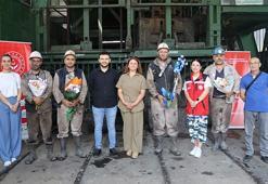 En anlamlı kutlama! Zonguldak'ta çocuklar Babalar Gününü maden ocağının önünde kutladı