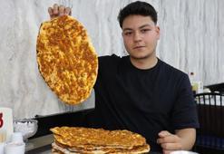 Elazığlı gencin yediği lahmacun sayısı görenleri şaşkına çeviriyor! 70 kilo ama 110 kiloluk rakipleriyle mücadele ediyor