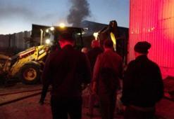 Kütahya'da tahta palet üretimi yapan atölyede korkutan yangın